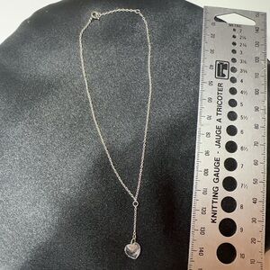 Sterling Silver Ankle Bracelet 925 heart pendant